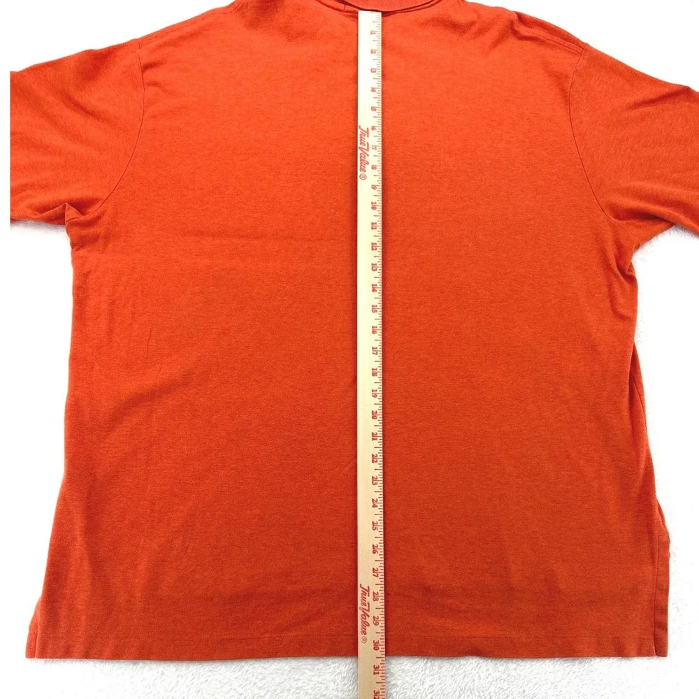 Polo Ralph Lauren Mens Polo Shirt 2XLT Orange Pima Soft Touch Short Sleeve Pony